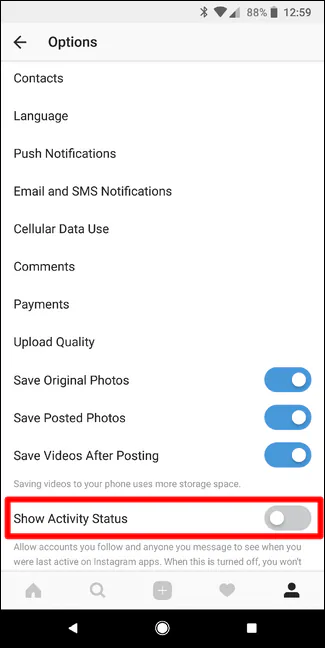Ẩn trạng thái hoạt động trên Instagram như ở Facebook