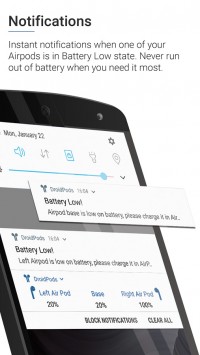 Ứng dụng giúp hiển thị pin của AirPods khi kết nối với Android
