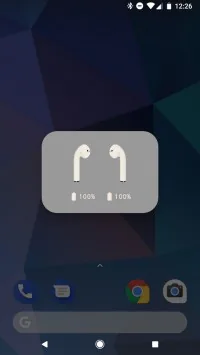 Ứng dụng giúp hiển thị pin của AirPods khi kết nối với Android