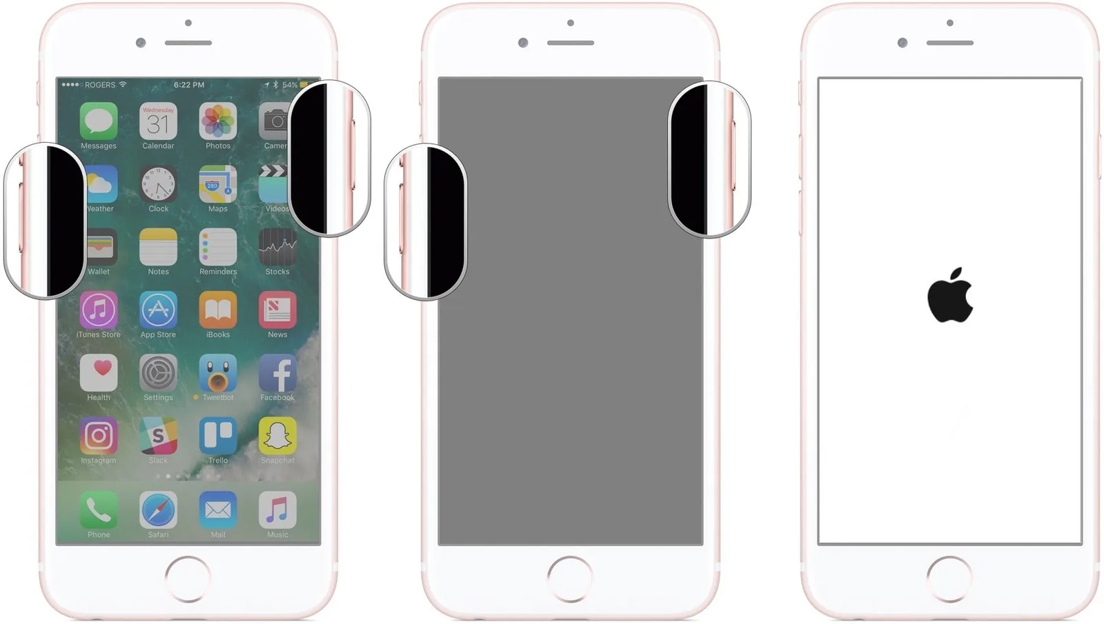 Cách khởi động lại tất cả các dòng iPhone bằng phím vật lý (Hard Reset)