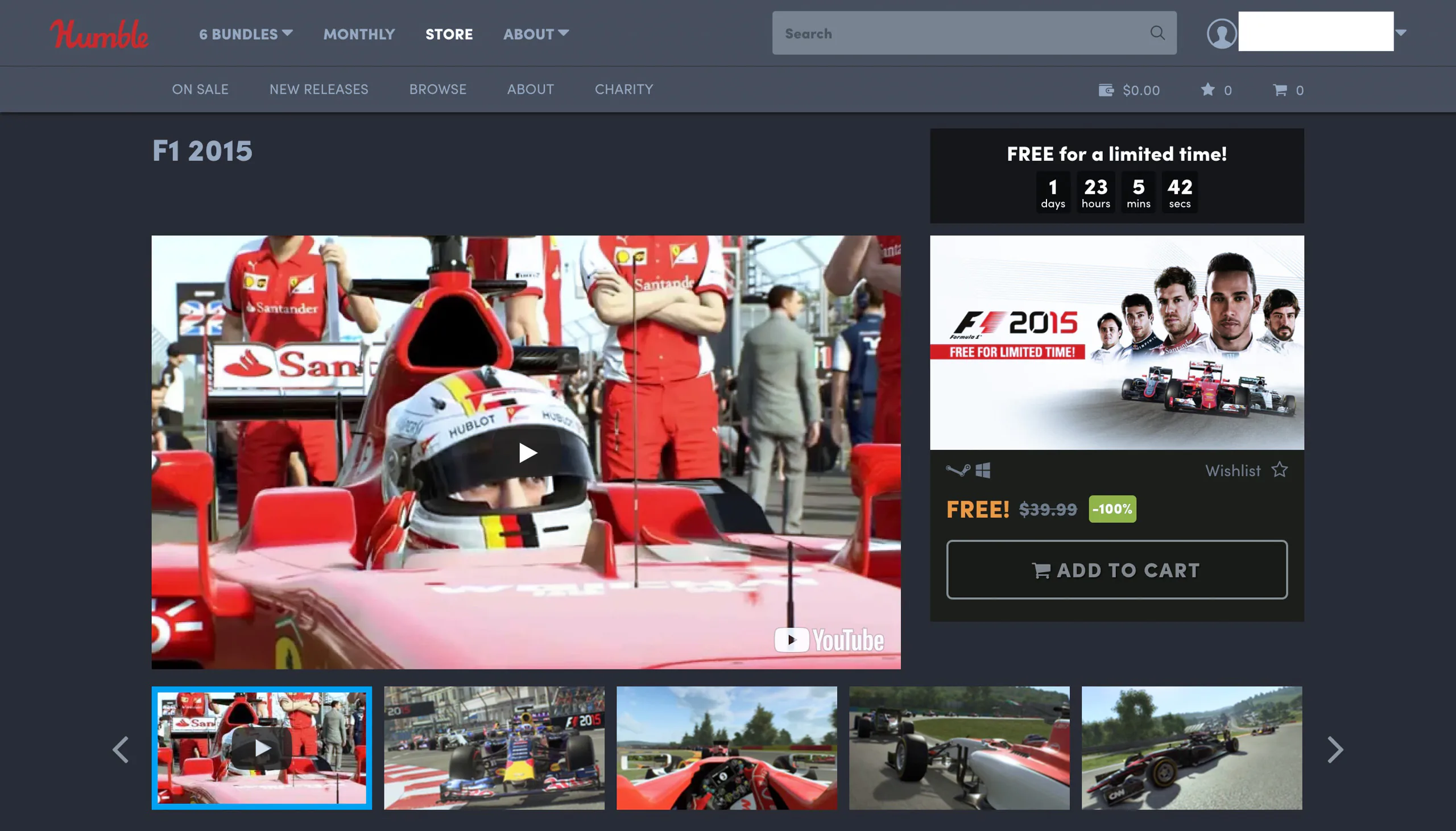 Nhận ngay F1 2015 có giá lên đến $39.99 hoàn toàn miễn phí