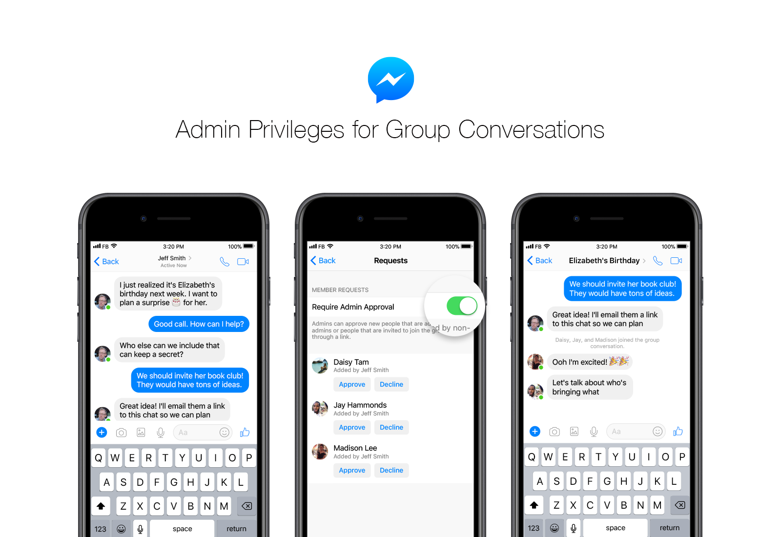 Facebook Messenger vừa được cập nhật thêm tính năng quyền quản trị viên cho nhóm chat