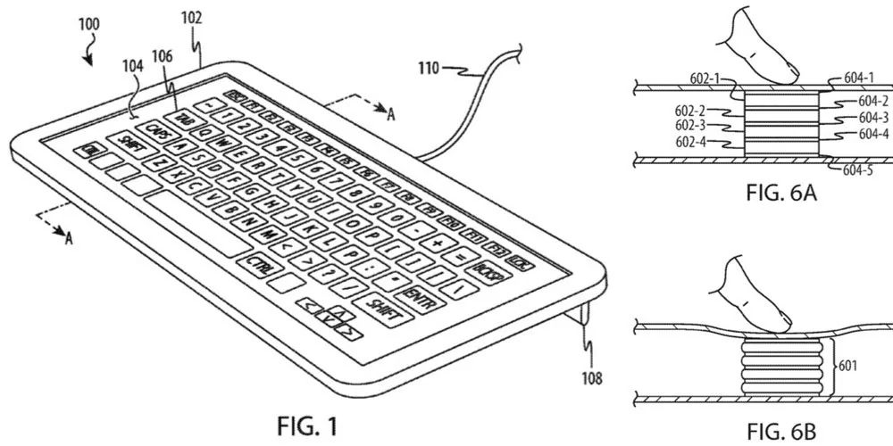 Bằng sáng chế mới của Apple mô tả 3 cách để làm bàn phím cảm ứng cho cảm giác gõ thật hơn