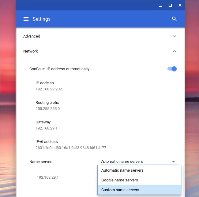 Cách thiết lập và thay đổi DNS trên Chromebook