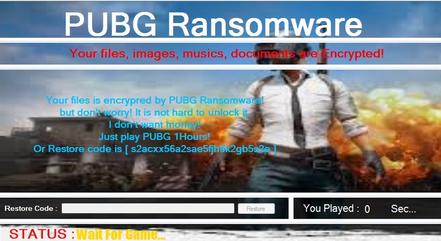Ransomeware yêu cầu chơi PUBG để mở khoá tài liệu