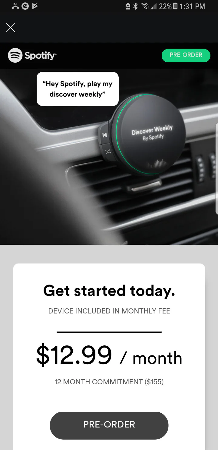 Spotify sẽ bước chân vào thị trường phần cứng