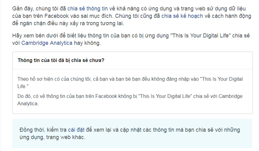 Liệu Cambridge Analytica đã sử dụng dữ liệu Facebook của bạn?