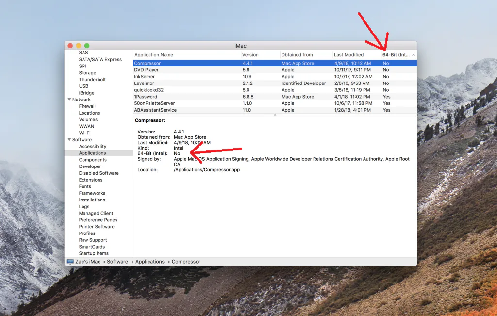 Apple bắt đầu đưa cảnh báo khi chạy các ứng dụng 32-bit trên macOS 10.13.4