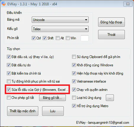 EVKey - Bộ gõ tiếng việt hoàn hảo loại bỏ các lỗi khó chịu trên Unikey