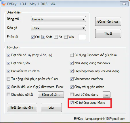 EVKey - Bộ gõ tiếng việt hoàn hảo loại bỏ các lỗi khó chịu trên Unikey