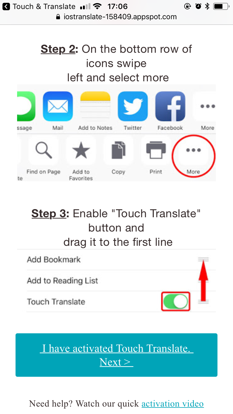 Mời tải về Touch & Translate ứng dụng dịch thuật siêu tiện lợi cho Safari