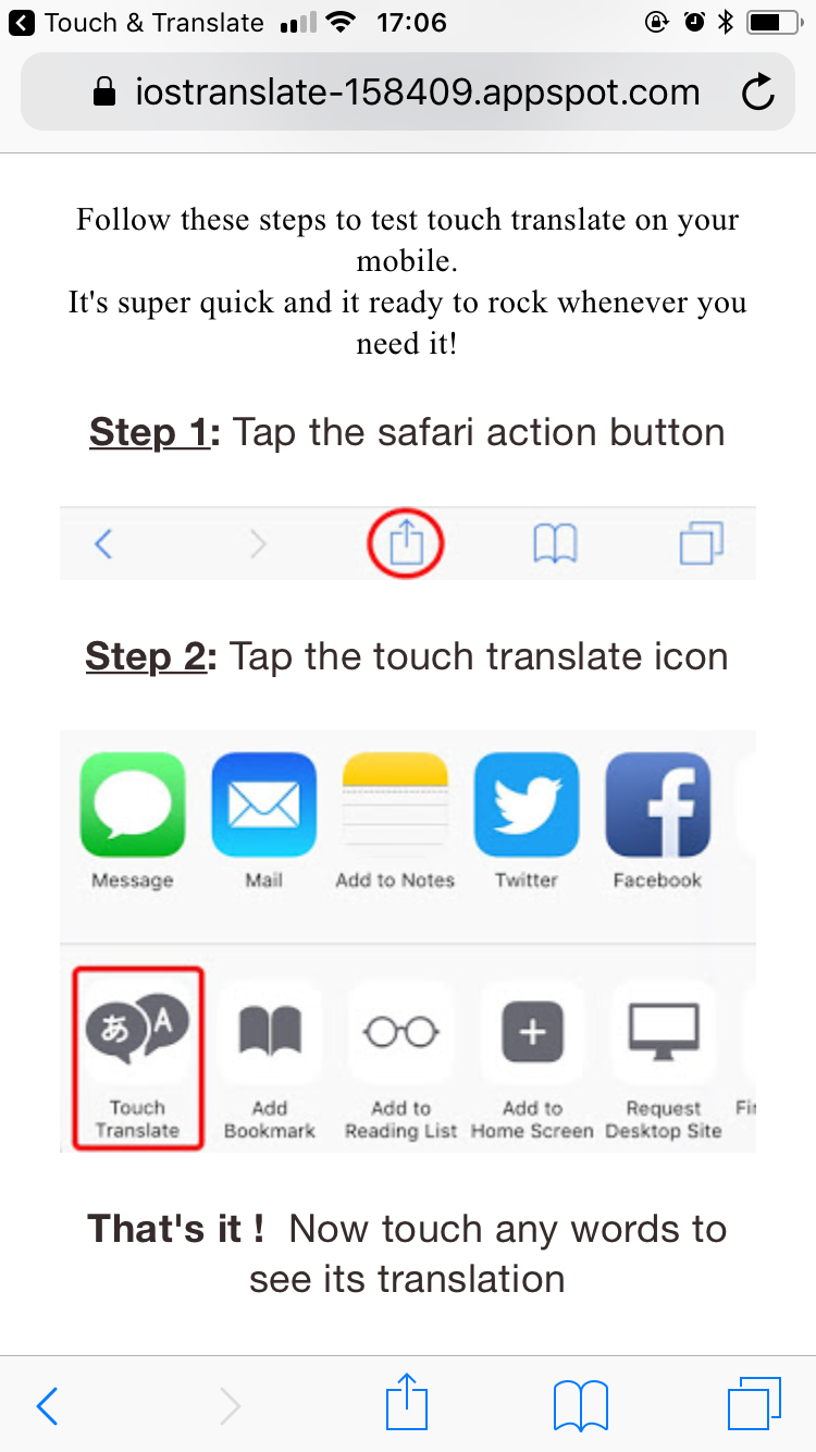 Mời tải về Touch & Translate ứng dụng dịch thuật siêu tiện lợi cho Safari