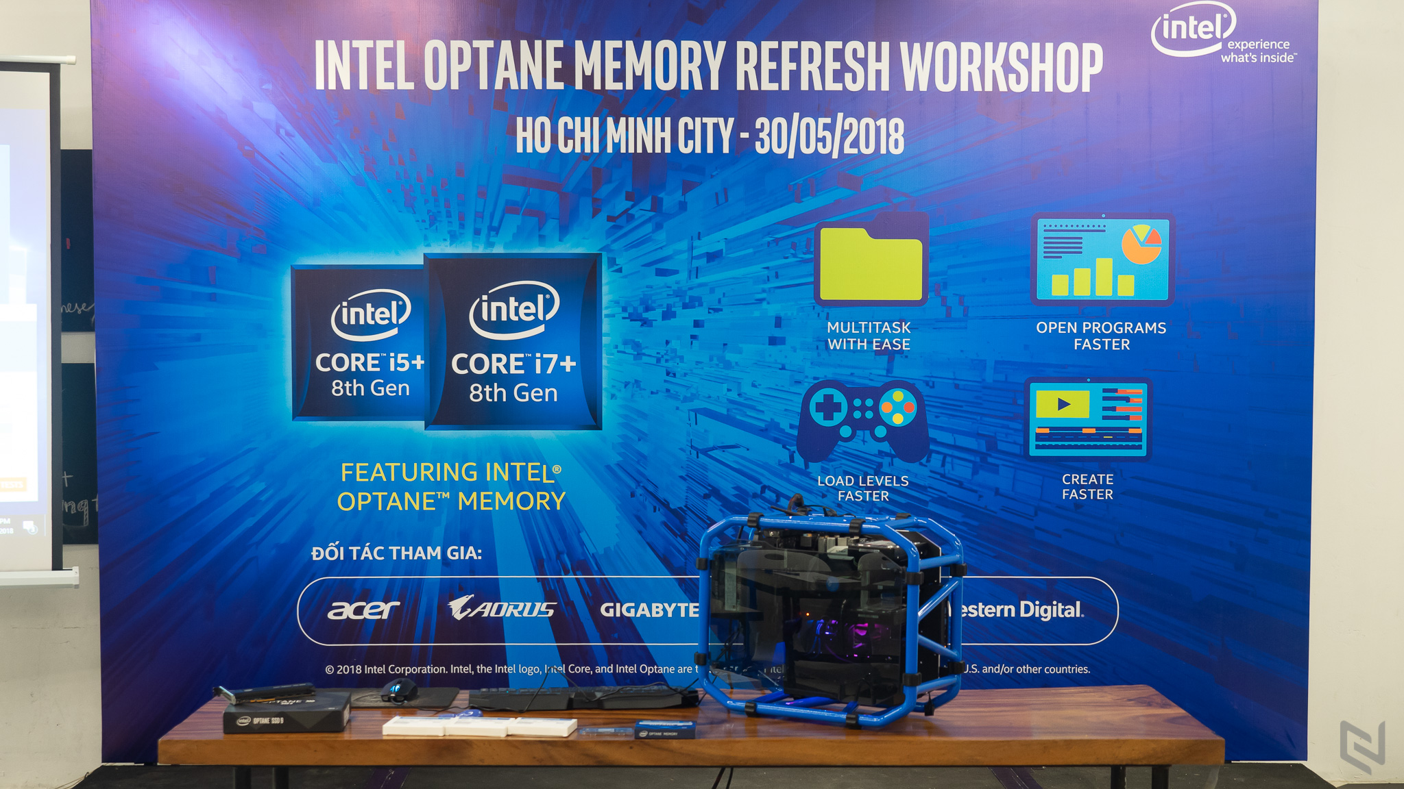 Hình ảnh buổi Workshop trình diễn hiệu năng ấn tượng của Intel Optane thế hệ mới
