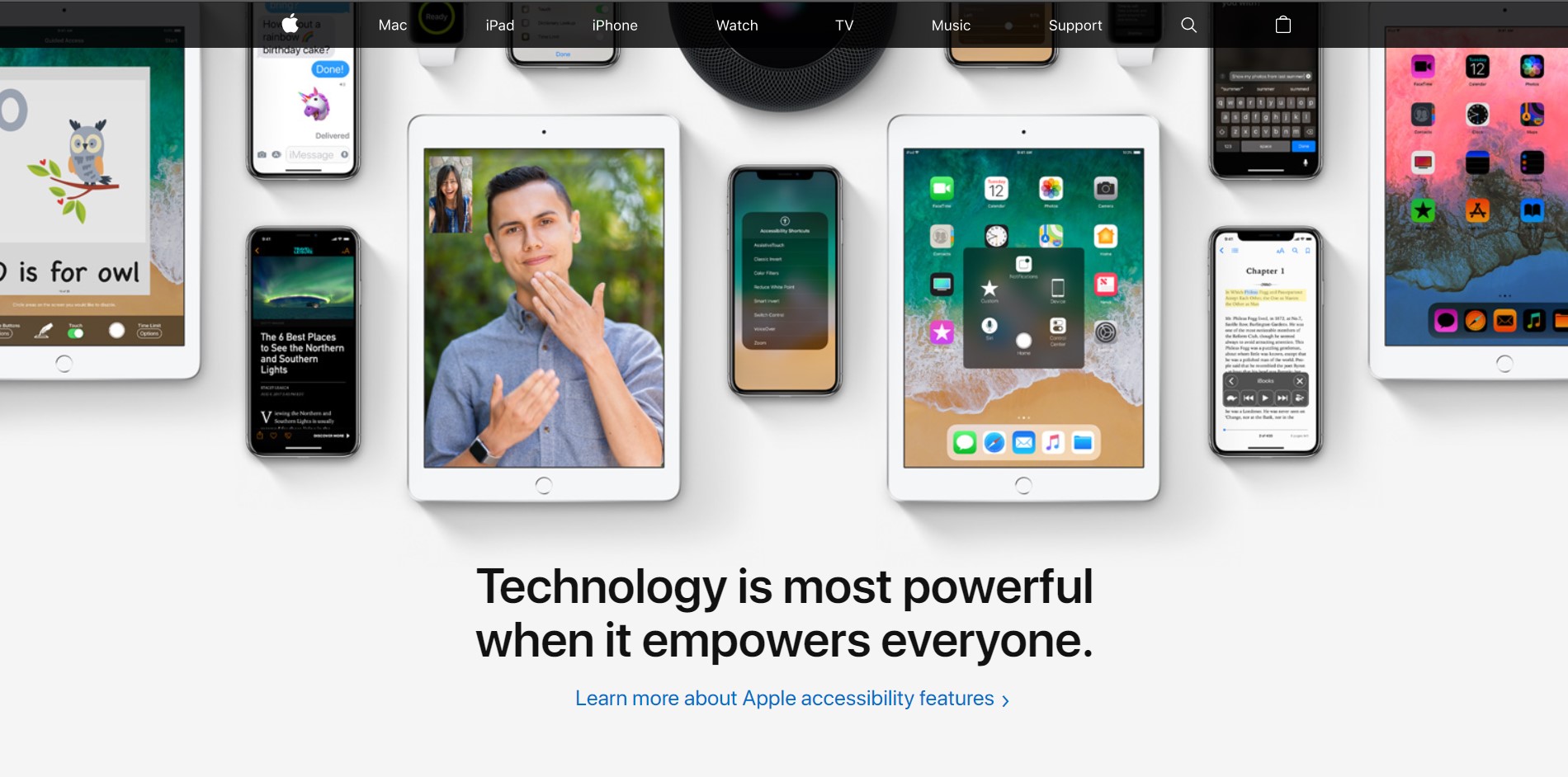 Trang Apple.com cập nhật kỷ niệm ngày 'Thúc đẩy khả năng sử dụng công nghệ cho người khuyết tật'