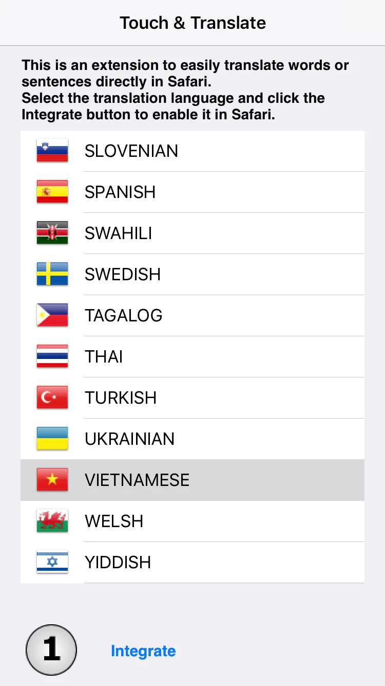 Mời tải về Touch & Translate ứng dụng dịch thuật siêu tiện lợi cho Safari