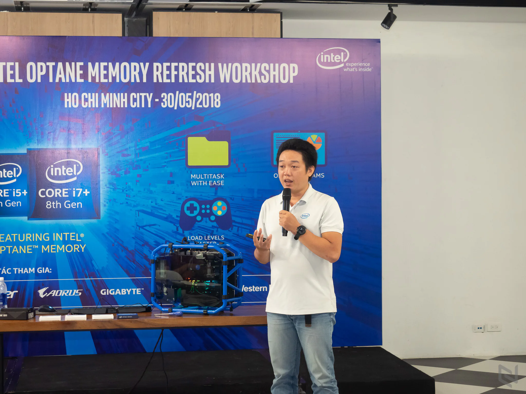 Hình ảnh buổi Workshop trình diễn hiệu năng ấn tượng của Intel Optane thế hệ mới