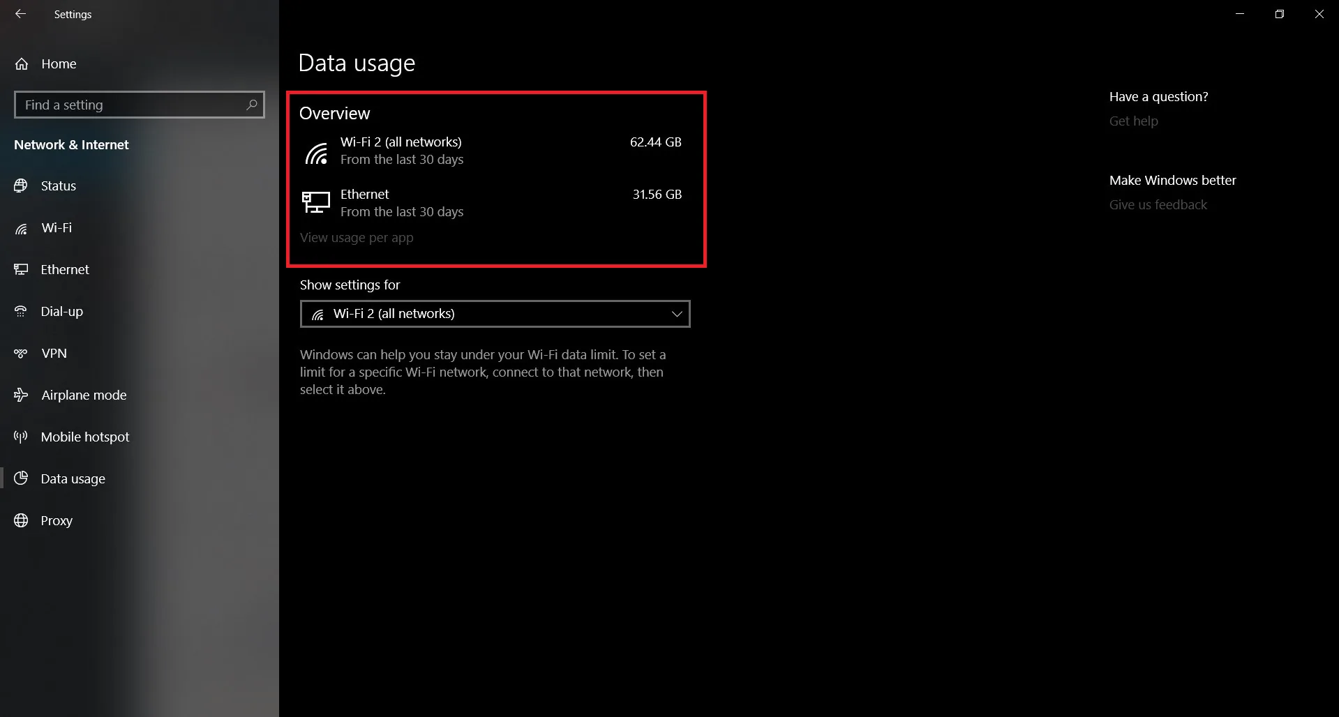 Thủ thuật - Cách theo dõi và kiểm soát sử dụng dữ liệu trên Windows 10 April 2018