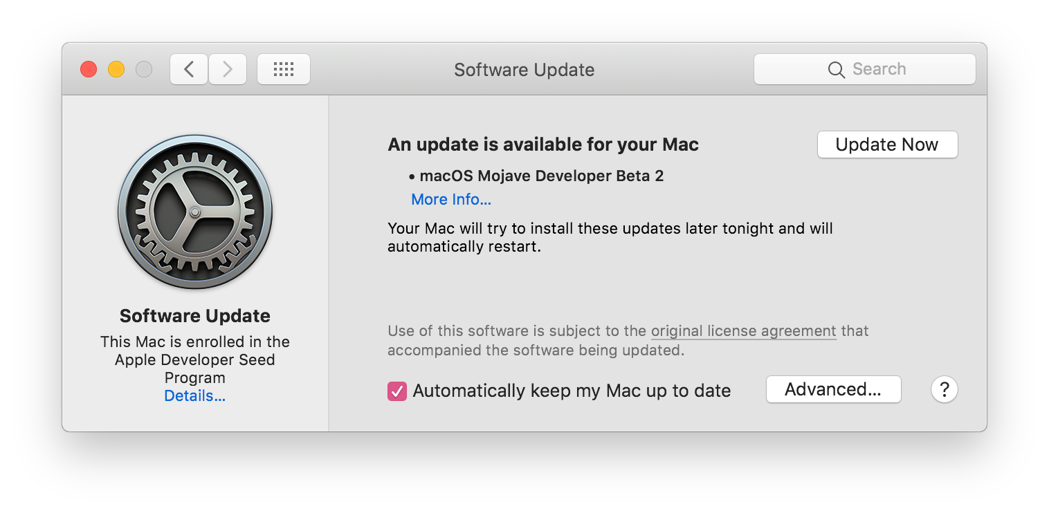 Apple tung macOS Mojave Developer Beta 2 cho người dùng Mac