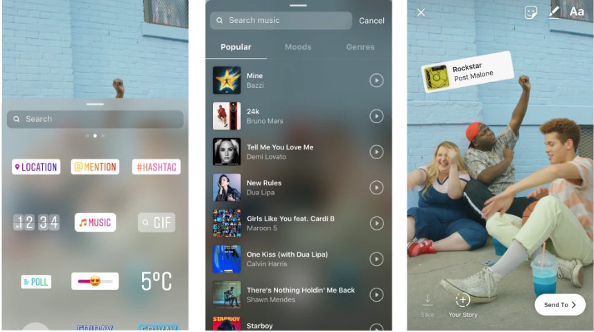 Instagram đã cho phép người dùng thêm nhạc vào Stories, nhưng hiện tại chỉ có trên iOS