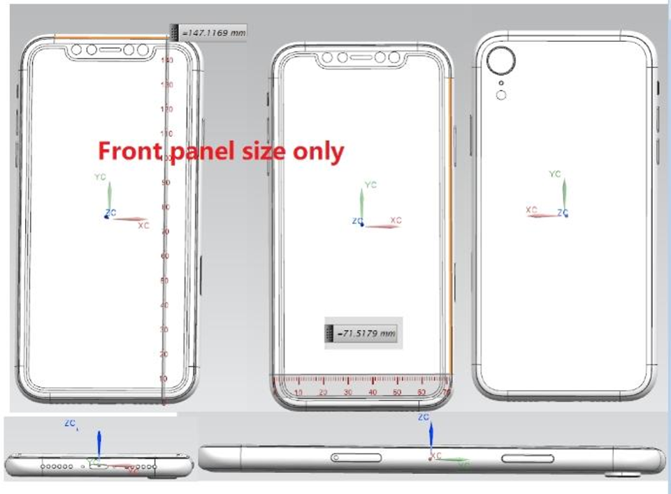 Bản vẻ của iPhone 6.5-inch cho thấy sẽ có đến 3 camera mặt sau