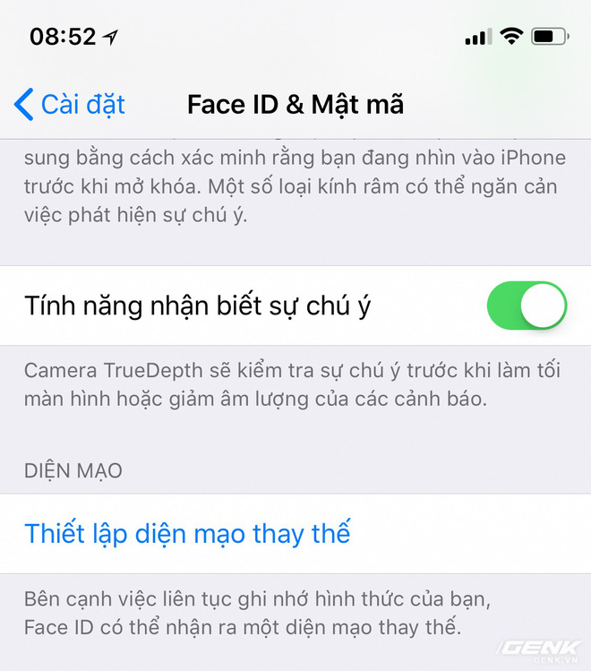 Face ID trên iOS 12 đã cho phép đăng kí nhiều gương mặt hơn