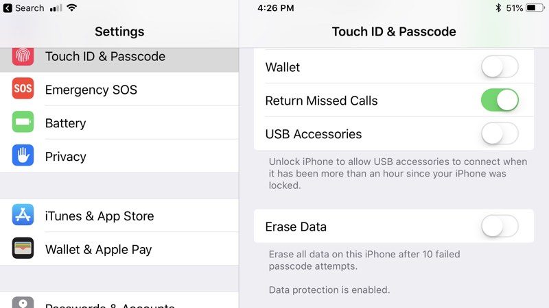 Trên iOS 12, truy cập USB bị vô hiệu hóa nếu iPhone không được mở khóa trong hơn một giờ