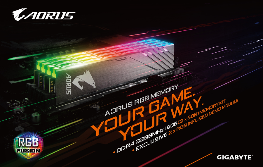 Gigabyte công bố bộ RAM DDR4 hỗ trợ "ép xung" đầu tiên, có đèn nền RGB