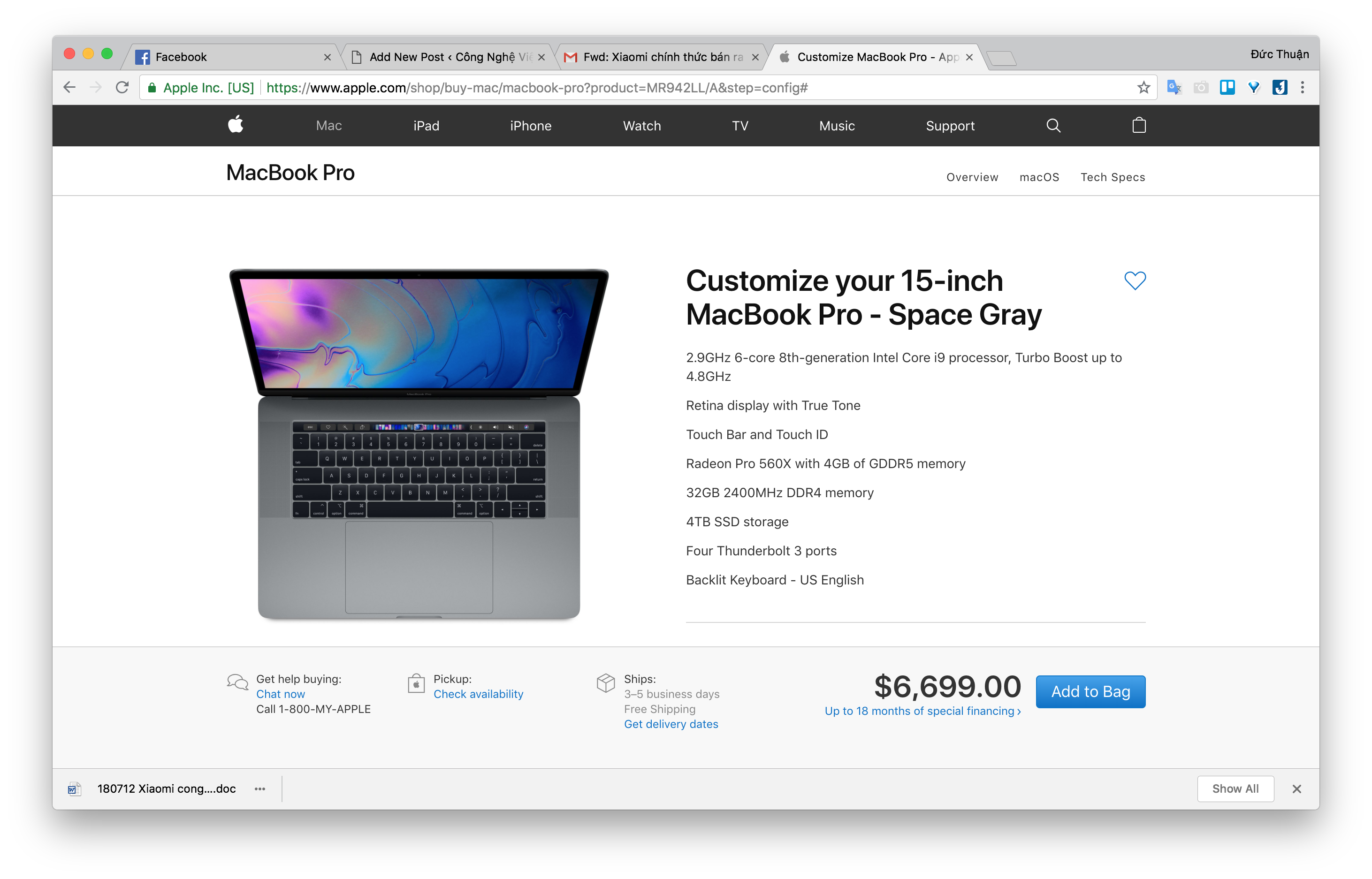 Apple chính thức nâng cấp Macbook Pro: Bàn phím, màn hình, vi xử lí mới
