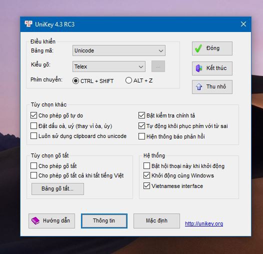 Unikey được cập nhật phiên bản 4.3 RC3 mới: Sửa lỗi gõ tiếng Việt trên nhiều trình duyệt