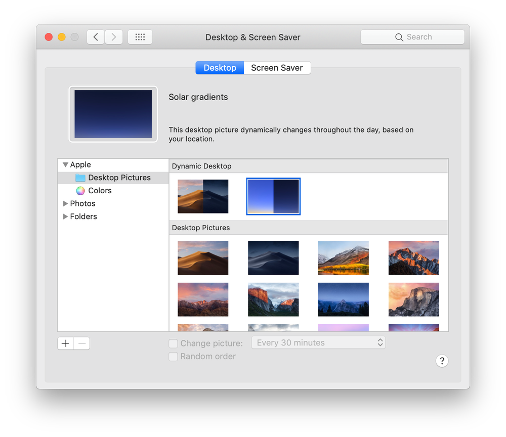 Đã có bản Beta 4 của macOS Mojave, thêm ảnh nền thứ hai của Dynamic Desktop