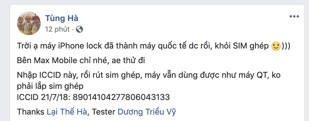 Tin vui: iPhone bản lock dùng sim ghép giờ đây có thể trở thành iPhone bản "quốc tế"