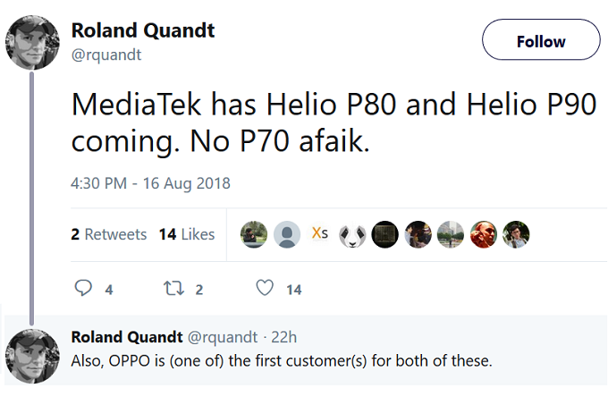 MediaTek hiện đang phát triển Helio P80, P90