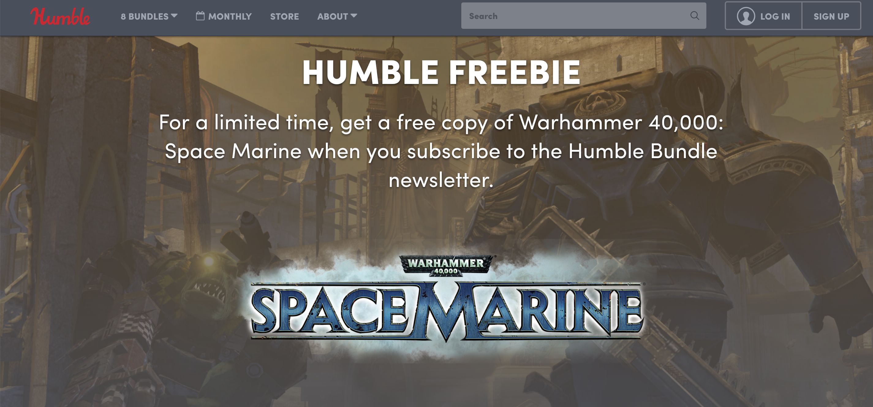 WARHAMMER 40,000: SPACE MARINE tựa game $29.99 hiện đang miễn phí