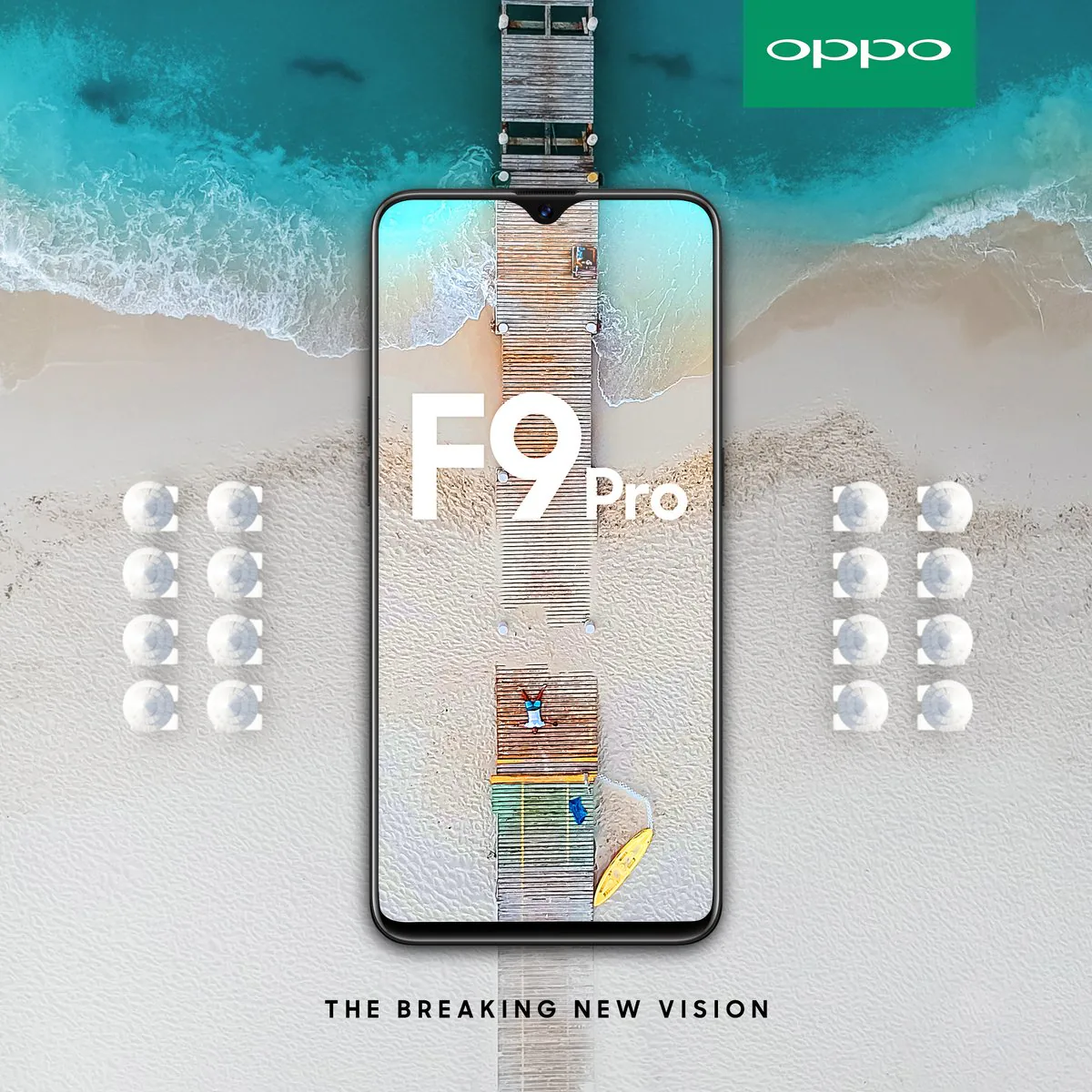 Cận cảnh tai thỏ nhỏ như giọt nước trên Oppo F9/F9 Pro, ra mắt vào 15/8