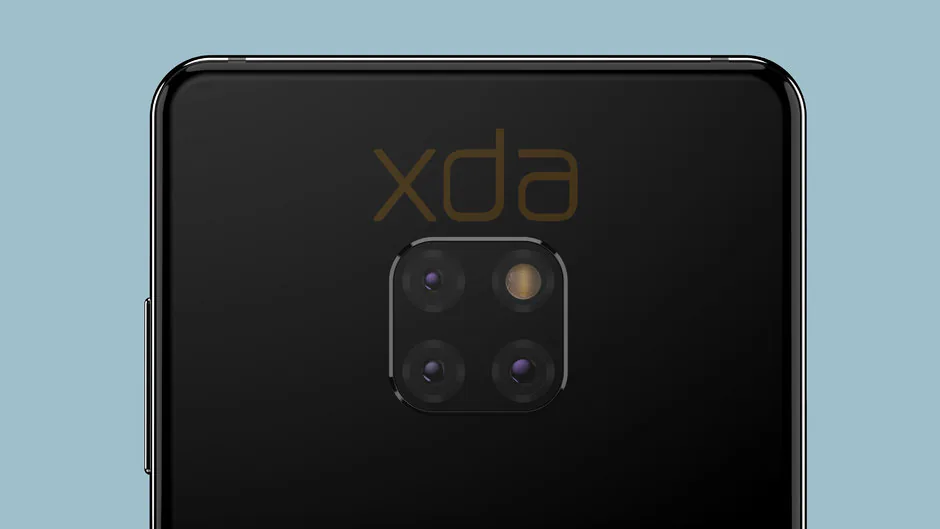 Lộ hình ảnh render đầu tiên của Huawei Mate 20 với cụm camera lớn