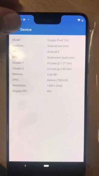 Rò rỉ Google Pixel 3 XL, tặng kèm tai nghe Pixel Bud