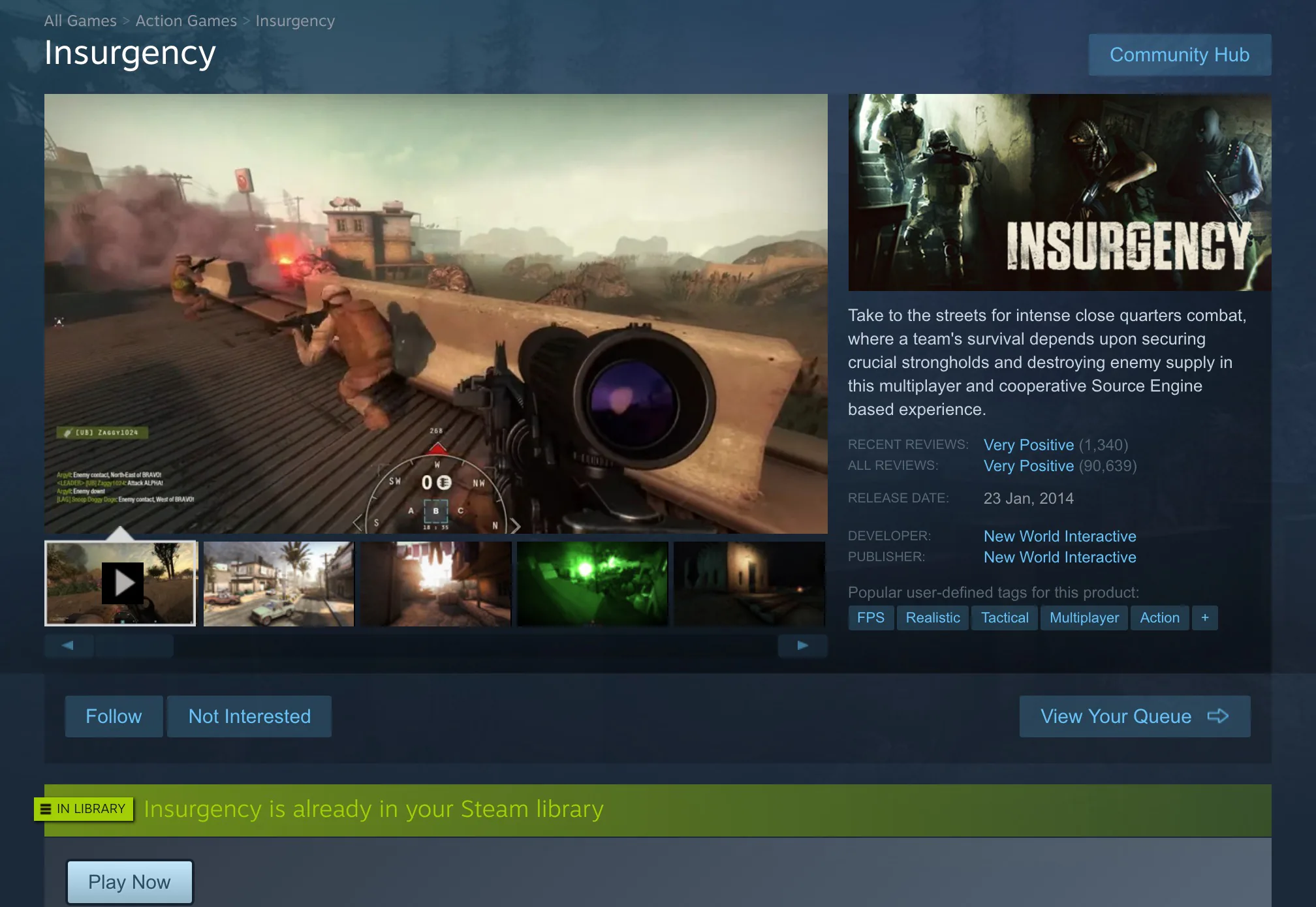 Tựa game FPS Insurgency được tặng miễn phí trên Steam trong thời gian ngắn