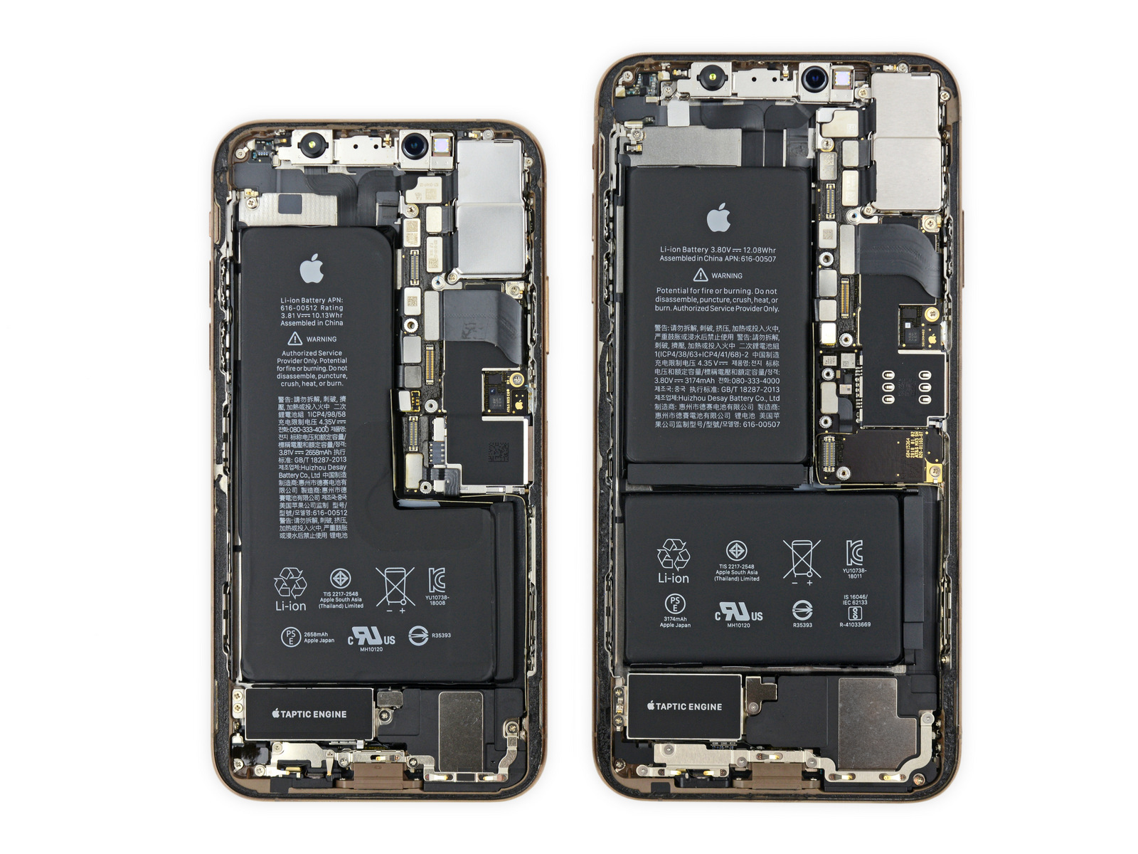 Mổ bụng chi tiết bên trong iPhone Xs, giống với iPhone X, pin L liền