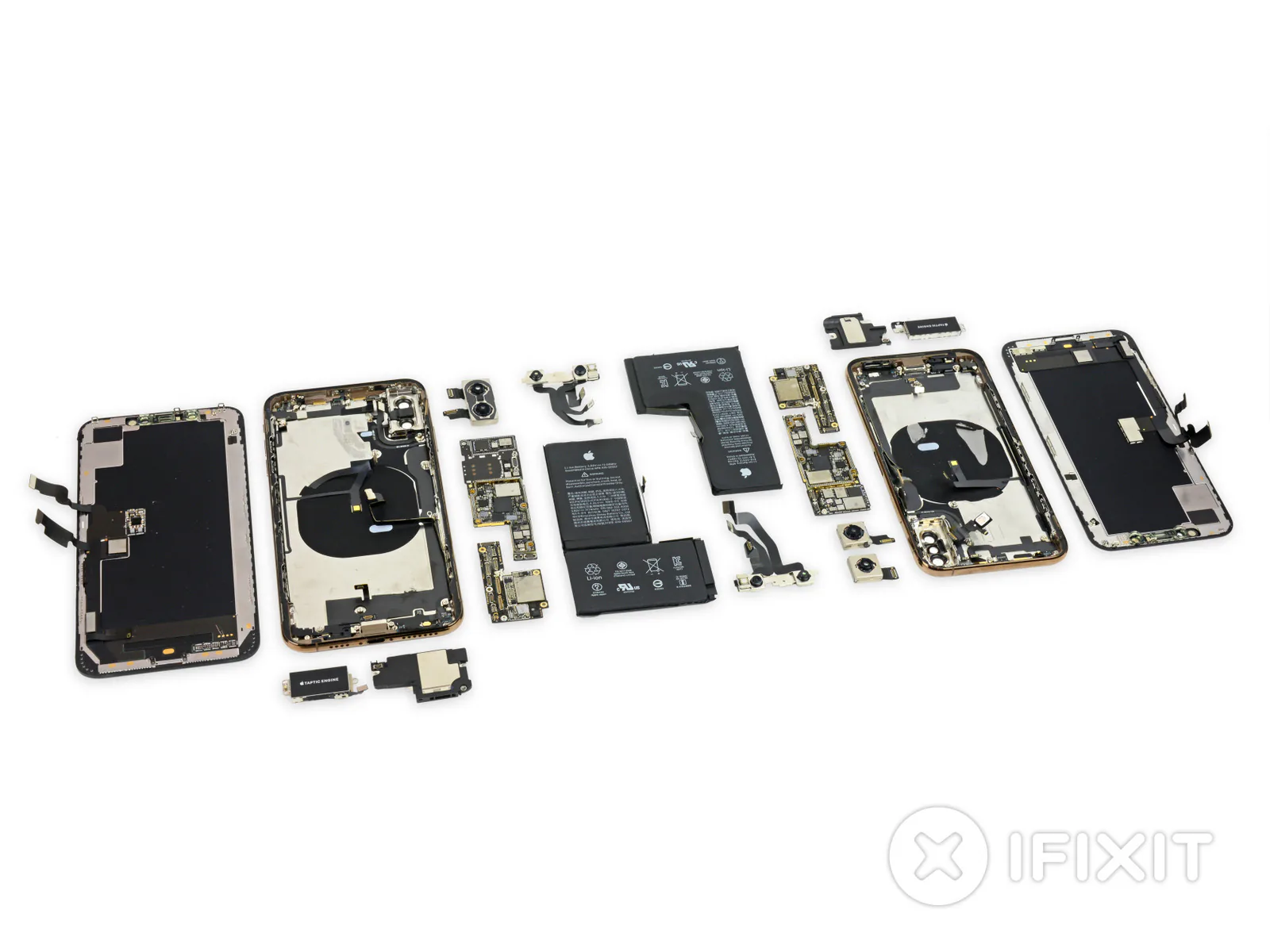 Mổ bụng chi tiết bên trong iPhone Xs, giống với iPhone X, pin L liền