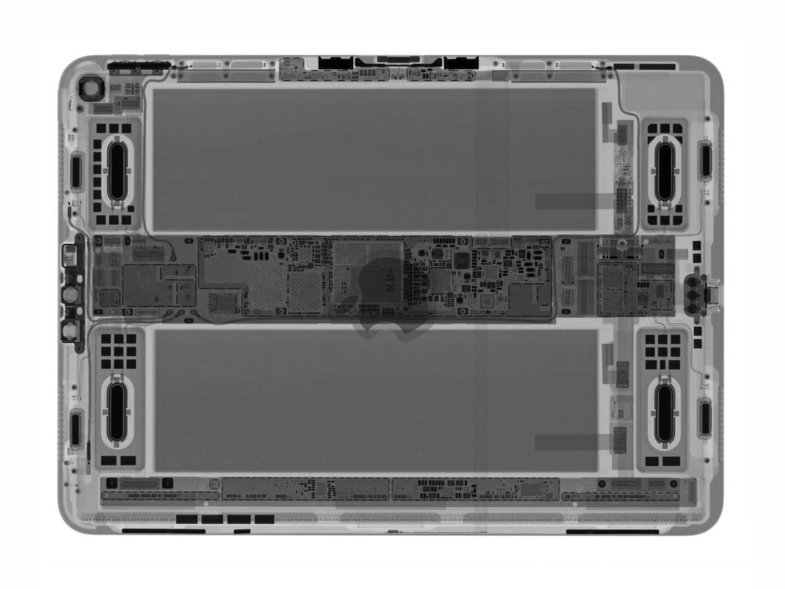 Bên trong iPad Pro 11": Rất gọn gàng, sử dụng cổng USB-C module dễ thay thế
