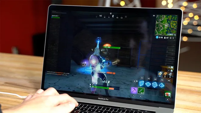 Thử nghiệm Vega 20 của MacBook Pro bằng Fornite trên macOS và Windows 10