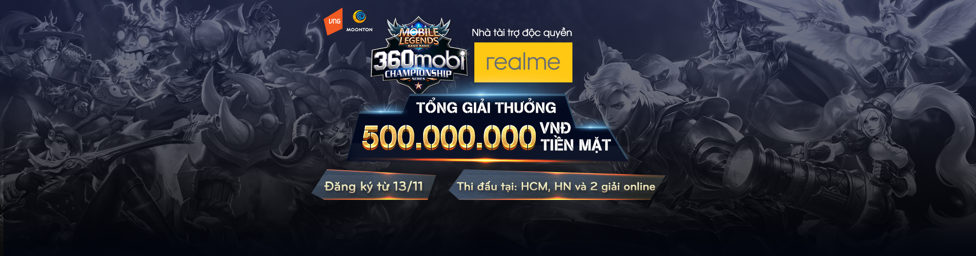 Realme đồng hành cùng giải đấu Mobile Legends: Bang Bang VNG và Đại hội 360mobi