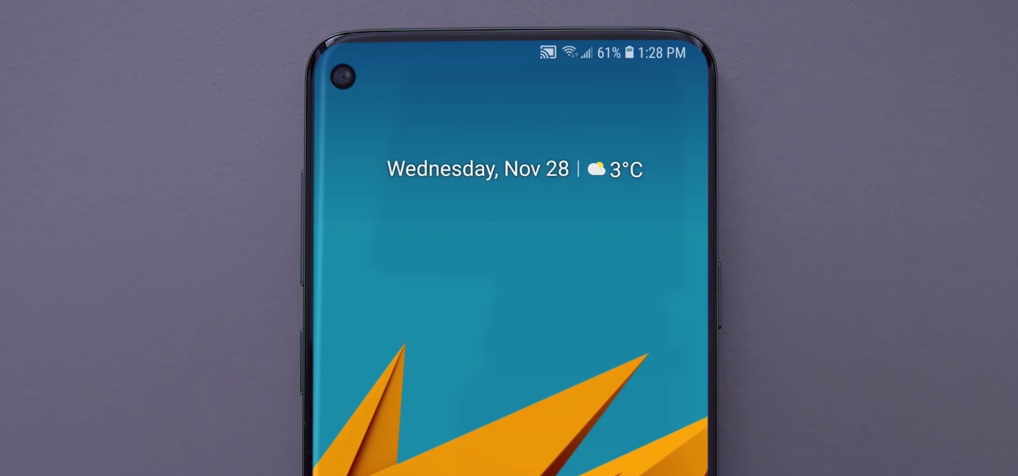 Thiết kế toàn màn hình của Samsung Galaxy S10 trong hình ảnh render mới