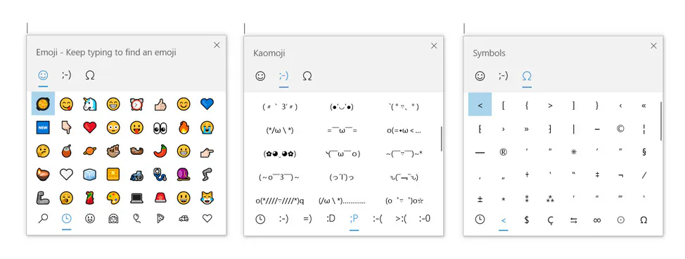 kaomoji sẽ sớm có mặt trên Windows 10