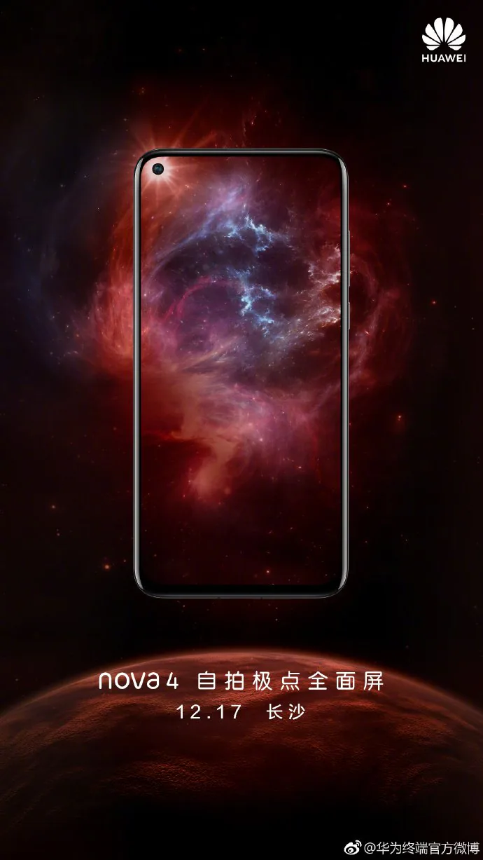 Lộ hình ảnh thực tế của Huawei Nova 4, màn hình 'lổ', 3 camera sau