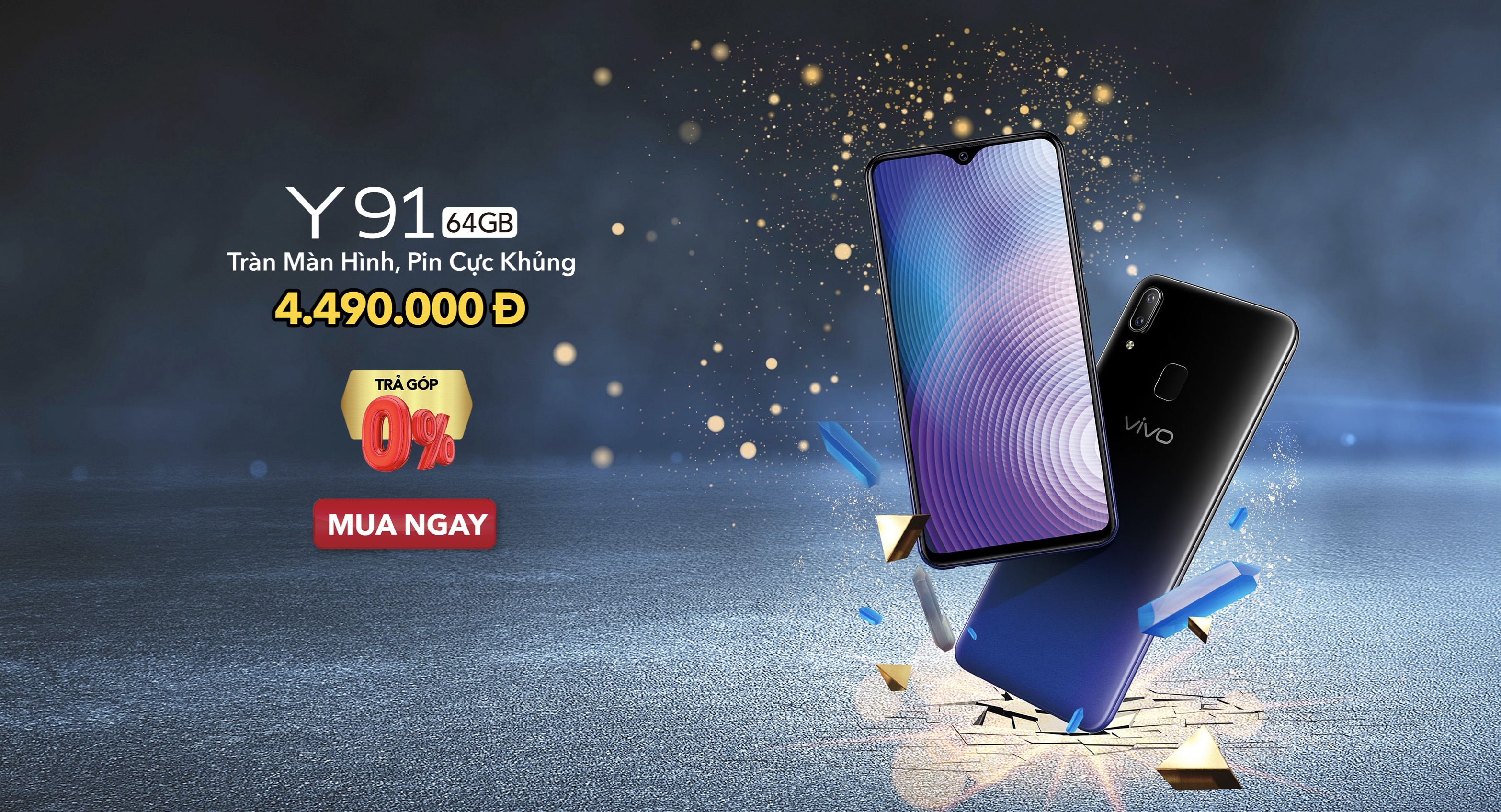 Vivo Y91 ra mắt tại Việt Nam, màn hình giọt nước 6.22-inch, pin 4030mAh, giá 4.5 triệu