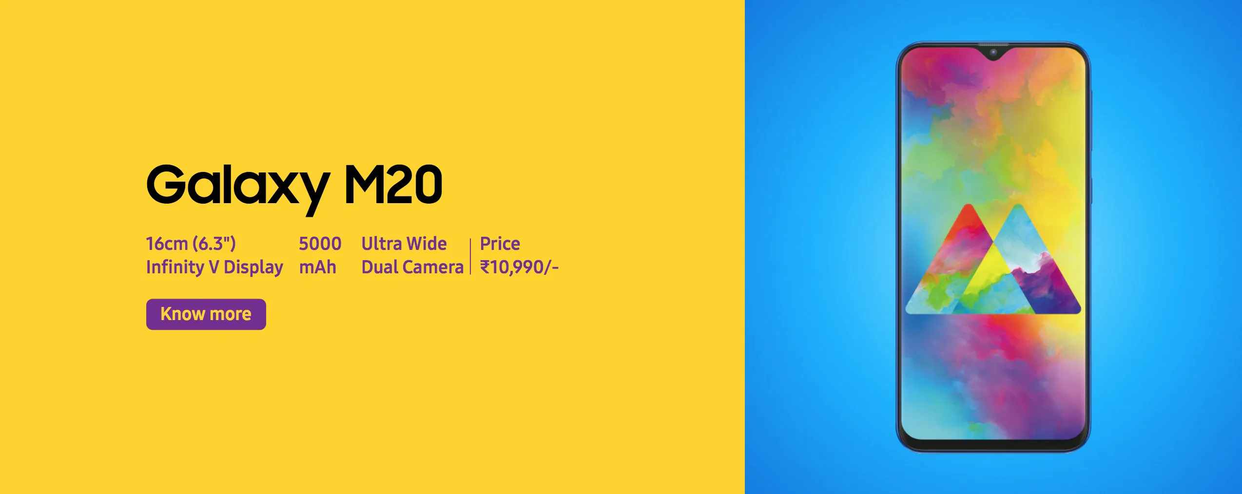 Samsung chính thức gia nhập đội 'tai thỏ' với M-Series, Galaxy M20 pin 5000 mAh