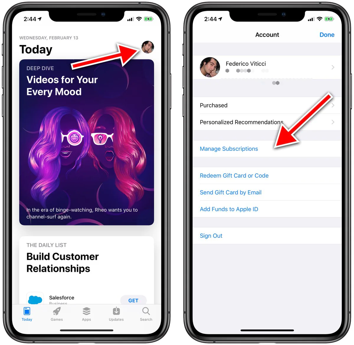 cách quản lý đăng ký trên app store