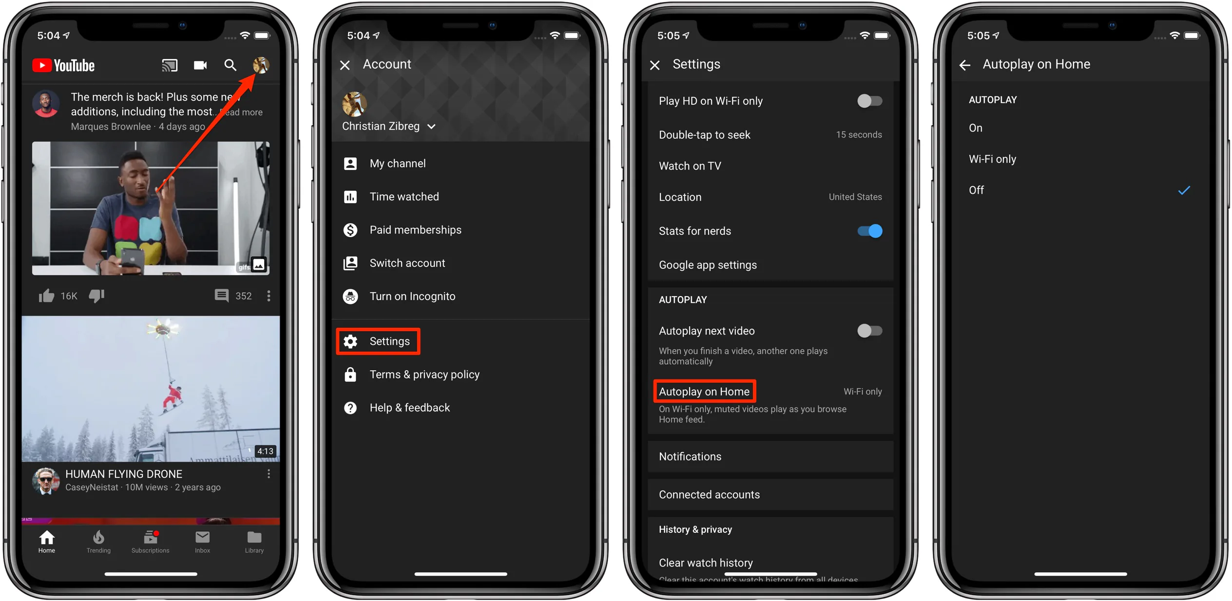 tắt tự động phát trên youtube