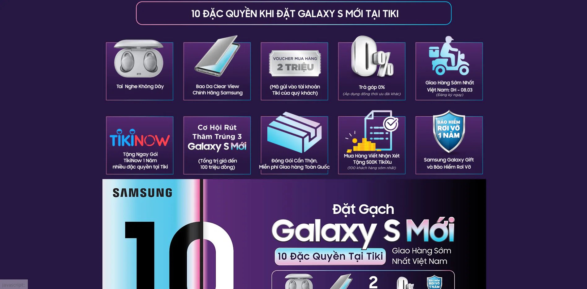 Tổng hợp các quà khi đặt Galaxy S10/Galaxy S10+ tại các nhà bán lẻ, bắt đầu đặt hàng từ 27/2 và lên kệ 8/3